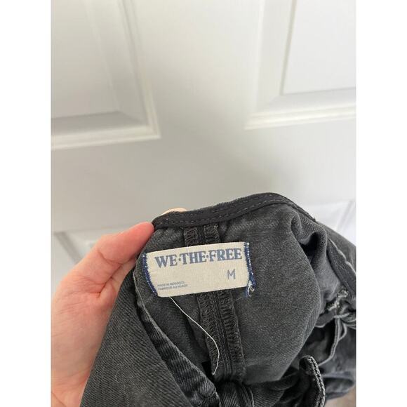 Free People High Roller Black Barrel Leg Carpenter Oversized Overalls - Picture 8 of 10